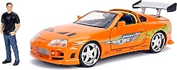 No Fast & Furious collection is complete without the iconic Toyota Supra with styling cues directly from the movie! This 1:18 scale die cast comes with a 3 figure, working headlights and