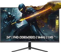 James Donkey Rion R10 24" 1 ms Full HD Curved 144 Hz Oyuncu Monitörü