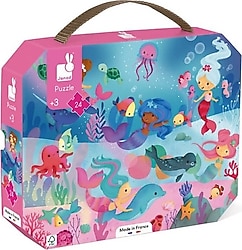 Janod 24 Parça Çanta Puzzle Deniz Kızı