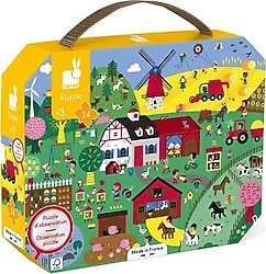 Janod 24 Parça Puzzle ve Bulmaca Çiftlik