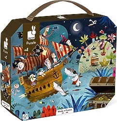 Janod 36 Parça Çanta Puzzle Hazine Avı