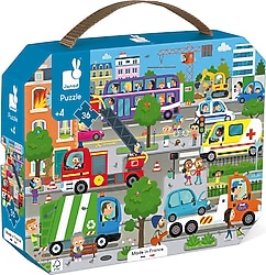 Janod Şehir 36 Parça Çanta Puzzle