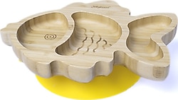 Jellyboon Bambu Balık Vakumlu Tabak Sarı