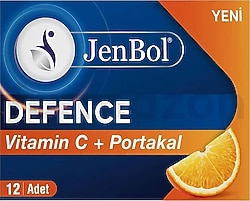 Jenbol Defence Vitamin C ve Portakal 12'li Pastil