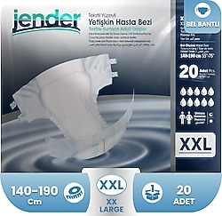 Jender Belbantlı Ekstra Ekstra Büyük Boy XXL 20'li Hasta Bezi
