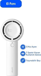 Jisulife Life5 Beyaz Şarjlı El Vantilatörü