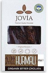 Joiva Organik 85 gr %100 Bitter Hurmalı Çikolata