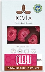 Jovia Organik 85 gr Çilekli Sütlü Çikolata