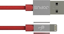 Jopus Stylish Cloth JO-DK3 1.2 m Lightning to USB Şarj Kablosu Kırmızı