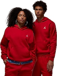 Jordan Brooklyn Fleece Pullover FV7281-687 Kapüşonlu Kırmızı Erkek Sweatshirt
