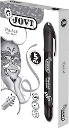 Jovi Twist Stick 5'li Yüz Boyama Kalemi Siyah