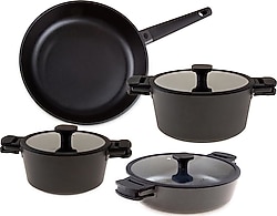 Jumbo Black Cook 7 Parça Döküm Tencere Seti
