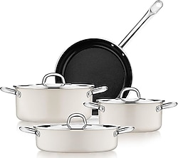 Jumbo Swiss Crystal Krem 7 Parça Tencere Seti