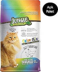 Jungle Colormix Tavuklu 1 kg Yetişkin Kedi Maması - Açık Paket