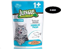 Jungle Pouch 100 gr 6'lı Yetişkin Kedi Konservesi