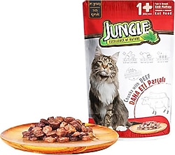 Jungle Pouch Dana Etli 85 gr Yetişkin Konserve Kedi Maması