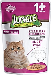 Jungle Pouch Kısırlaştırılmış 100 gr Yetişkin Kedi Konservesi