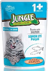 Jungle Pouch Somonlu Jöleli 100 gr Yetişkin Konserve Kedi Maması