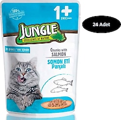 Jungle Pouch Soslu 100 gr 24'lü Yetişkin Kedi Konservesi