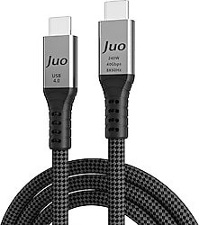 Juo JCB4G242 240 W 2 m Type-C to Type-C Görüntü ve Hızlı Şarj Kablosu
