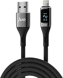 Juo JCBL121 12 W 1 m Led Ekranlı USB to Lightning Hızlı Şarj Kablosu