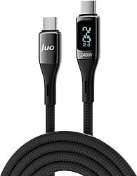 Juo JCBL241 240 W 1 m Led Ekranlı Type-C to Type-C Hızlı Şarj Kablosu