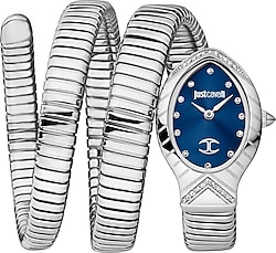 Just Cavalli Classico Lungo JC1L248M0015 Gümüş-Mavi Kadın Kol Saati