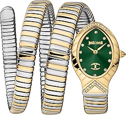 Just Cavalli Classico Lungo JC1L248M0065 Altın-Yeşil Kadın Kol Saati