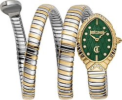 Just Cavalli Specchio Snake JC1L323M0055 Gold-Yeşil Kadın Kol Saati