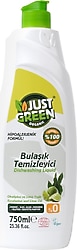 Just Green Organic Bitkisel Okaliptüs ve Lime Yağlı Sıvı Bulaşık Deterjanı 750 ml