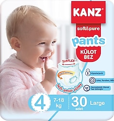 Kanz 4 Numara Large 30'lu Külot Bez