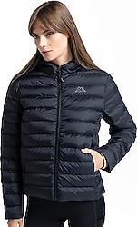 Kappa Logo Riju 361N5PW-005 Kapüşonlu Siyah Kadın Şişme Mont