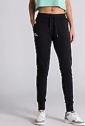 Kappa Logo Theek Slim Siyah Kadın Eşofman Altı