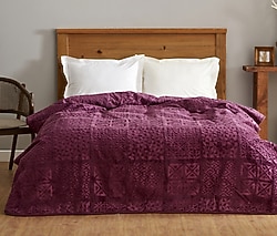 Karaca Home Blair Mürdüm Emboss 160x220 cm Tek Kişilik Battaniye