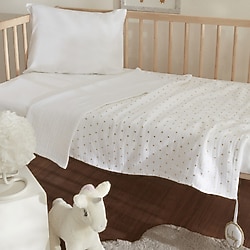 Karaca Home Bonbon 70x100 cm Müslin %100 Pamuk Beyaz Bebek Battaniyesi