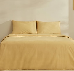 Karaca Home Fiora Soft Touch Sarı Çift Kişilik Nevresim Takımı