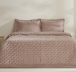 Karaca Home Gilda Pudra Çift Kişilik Yatak Örtüsü Takımı
