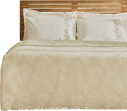 Karaca Home Ginkgo Leaf Müslin Nakışlı Çift Kişilik Pike Takımı