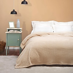 Karaca Home Joena Bej 200x220 cm Çift Kişilik Battaniye