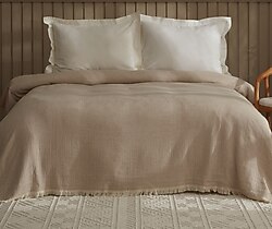 Karaca Home Kimber 200x230 cm Bej Müslin Çift Kişilik Pike