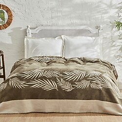 Karaca Home Leaf Haki 150x200 cm Tek Kişilik Battaniye