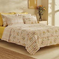Karaca Home Minella Sarı Soft Touch Çift Kişilik Nevresim Takımı