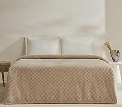 Karaca Home Raunda Wellsoft Ekru 150x220 cm Tek Kişilik Battaniye