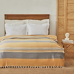 Karaca Home Salerno Sarı Peştamal Çift Kişilik Pike
