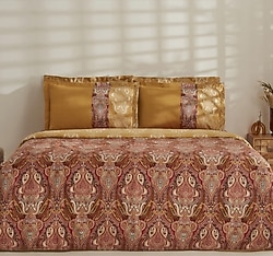 Karaca Home Sherie Kahverengi Çift Kişilik Nevresim Takımı