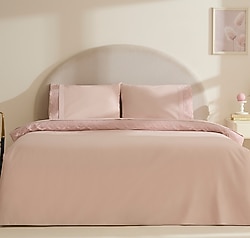 Karaca Home Teora Dantelli Pudra Çift Kişilik Nevresim Takımı