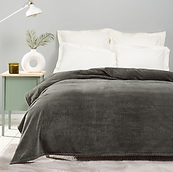 Karaca Home Theoline Haki Jakarlı Welsoft 180x220 cm Tek Kişilik Battaniye