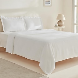 Karaca Home White Collection Felves Beyaz Çift Kişilik Nevresim Takımı