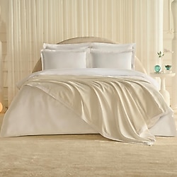 Karaca Home White Collection Vian Off White Bambu Çift Kişilik Pike