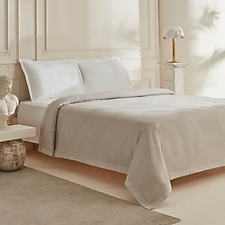 Karaca Home White Collection Vian Taş Bambu Çift Kişilik Pike